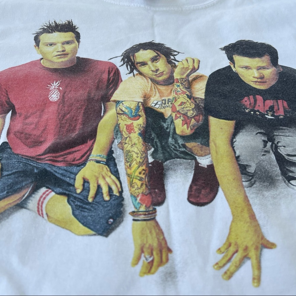 Vintage BLINK 182 White Rock Band T Shirt 2000 Large Adult Y2K Deadstock RARE - Picture 10 of 16